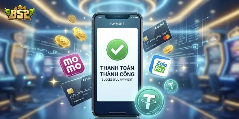 Cổng game áp dụng đa dạng phương thức nạp tiền tiện lợi